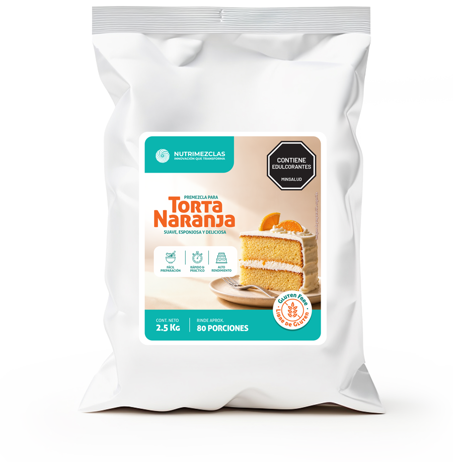 NUTRIMEZCLAS Premezcla gluten free libre de gluten Torta naranja
