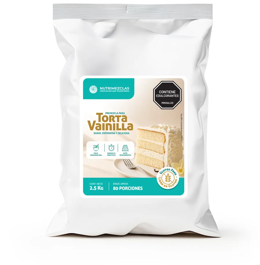 NUTRIMEZCLAS Premezcla gluten free libre de gluten Torta vainilla